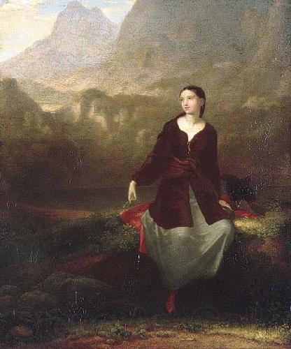 Washington Allston The Spanish Girl in Reverie Norge oil painting art
